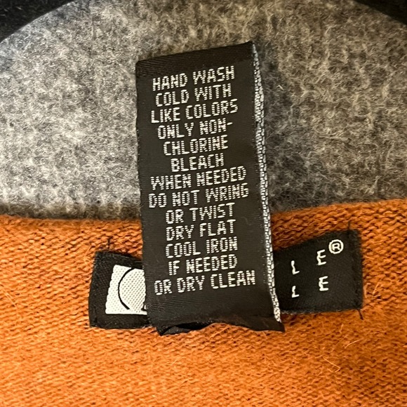 Carole Little Orange Paisley Floral Cardigan Sweater Size L Wool Angora Classic - Picture 8 of 10